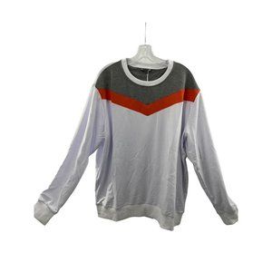 NWT Coofandy Chevron block color w/ White, Gray & White Men's Big & Tall Fleece